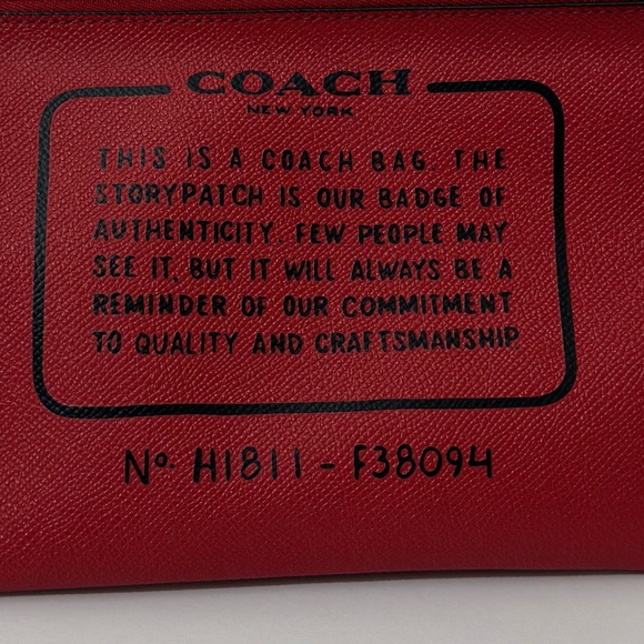 NWOT Coach Story New York Red Zip Clutch/Pouch 9”x6” - Picture 6 of 9